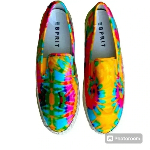 Esprit Shoes - Esprit Women's Tie-Dye Slip-On Flats in Yellow, Blue, Pink, Green